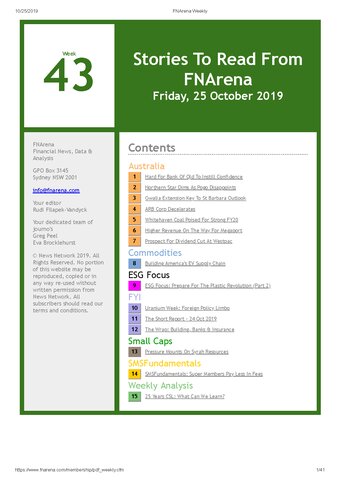 FNArena Weekly PDF Preview