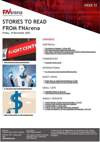 FNArena Weekly PDF Preview