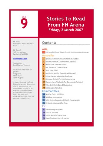 FNArena Weekly PDF Preview