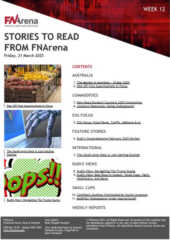 FNArena Weekly PDF Preview