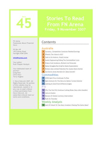 FNArena Weekly PDF Preview