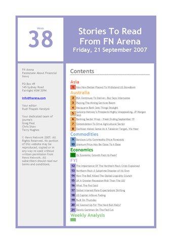 FNArena Weekly PDF Preview