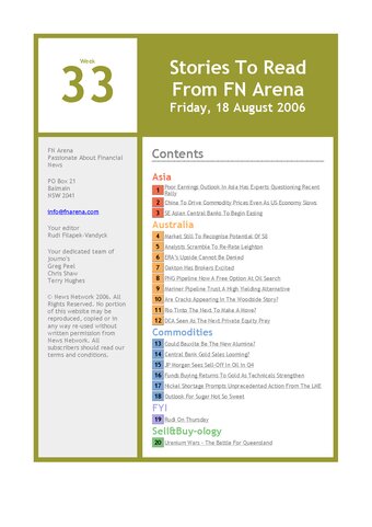 FNArena Weekly PDF Preview