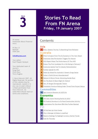 FNArena Weekly PDF Preview