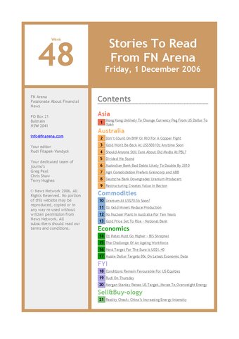 FNArena Weekly PDF Preview