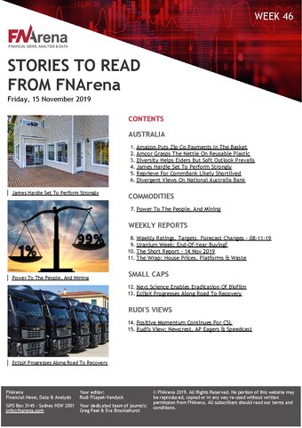 FNArena Weekly PDF Preview