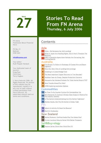 FNArena Weekly PDF Preview