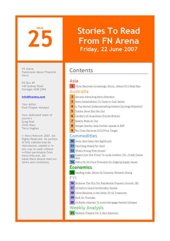 FNArena Weekly PDF Preview