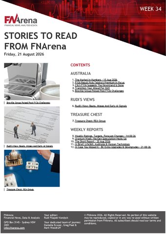 FNArena Weekly PDF Preview