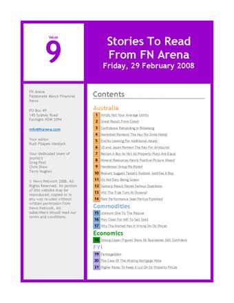 FNArena Weekly PDF Preview