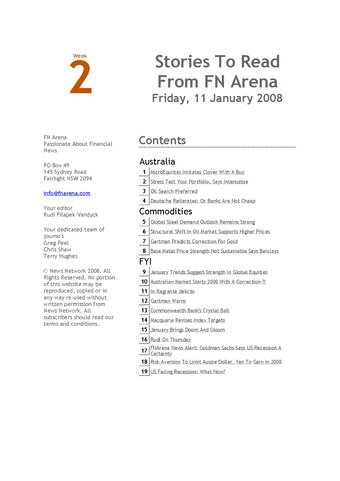 FNArena Weekly PDF Preview