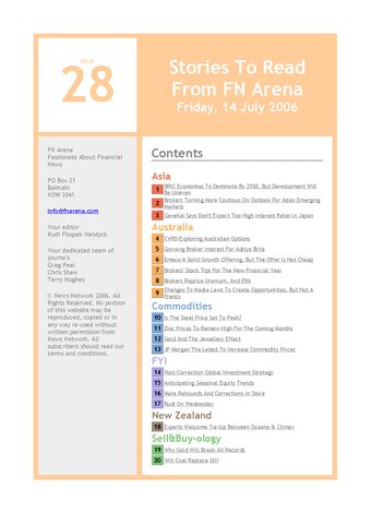 FNArena Weekly PDF Preview