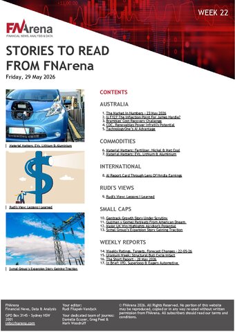 FNArena Weekly PDF Preview