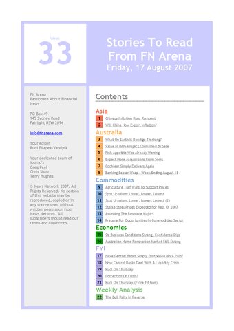 FNArena Weekly PDF Preview