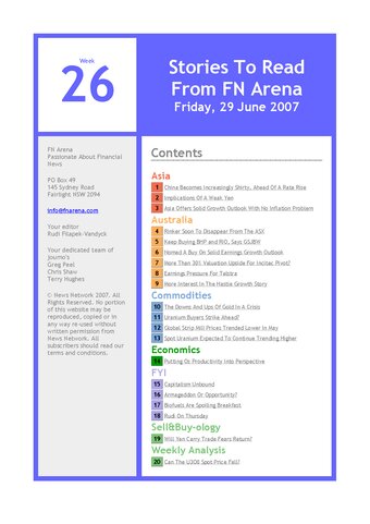 FNArena Weekly PDF Preview