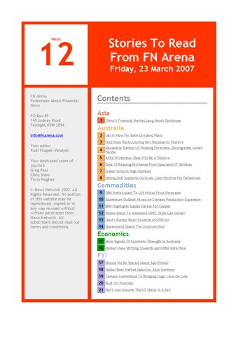 FNArena Weekly PDF Preview