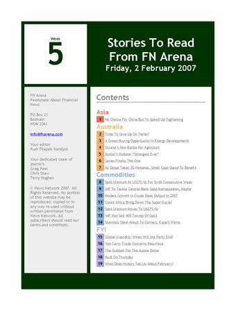 FNArena Weekly PDF Preview