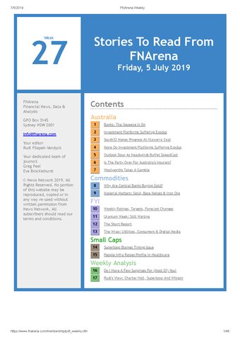 FNArena Weekly PDF Preview