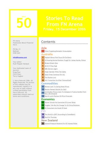 FNArena Weekly PDF Preview