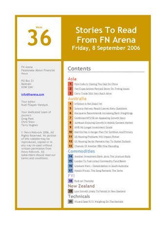 FNArena Weekly PDF Preview