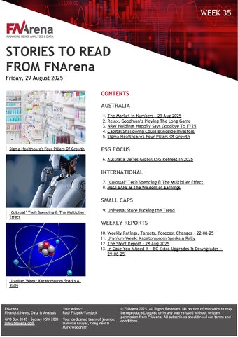 FNArena Weekly PDF Preview
