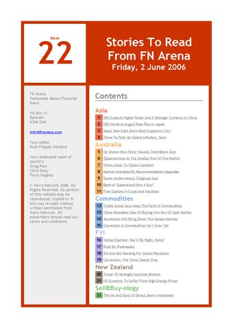 FNArena Weekly PDF Preview