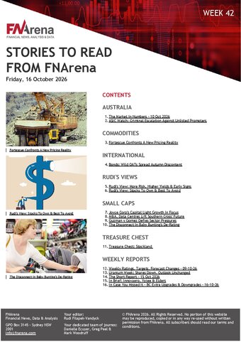 FNArena Weekly PDF Preview