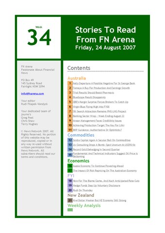 FNArena Weekly PDF Preview