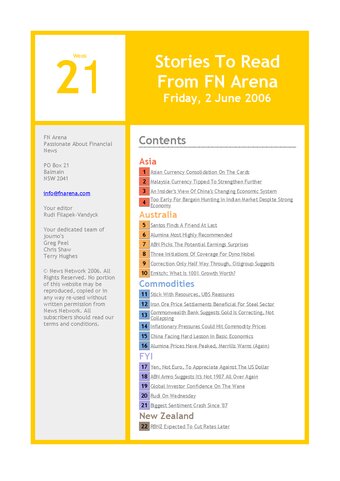 FNArena Weekly PDF Preview