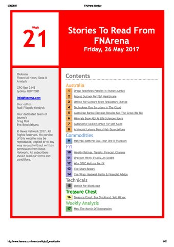 FNArena Weekly PDF Preview
