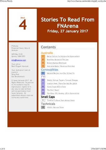 FNArena Weekly PDF Preview