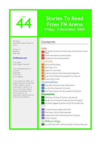 FNArena Weekly PDF Preview