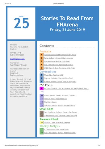 FNArena Weekly PDF Preview