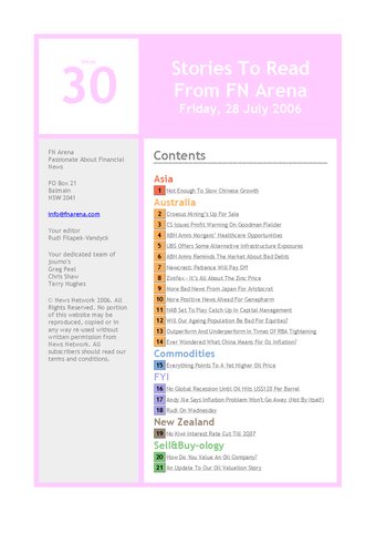 FNArena Weekly PDF Preview