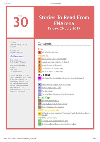 FNArena Weekly PDF Preview