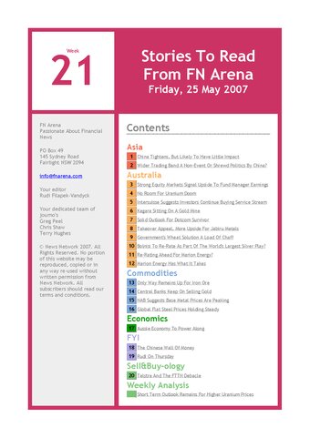 FNArena Weekly PDF Preview