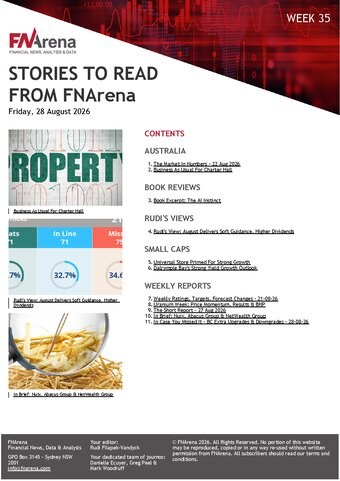 FNArena Weekly PDF Preview