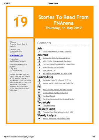 FNArena Weekly PDF Preview