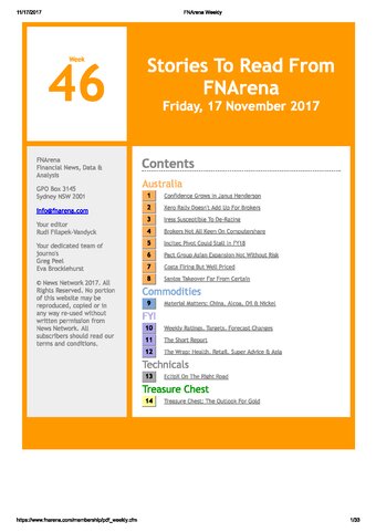 FNArena Weekly PDF Preview