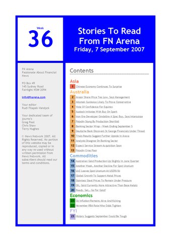 FNArena Weekly PDF Preview