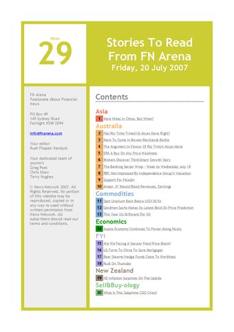 FNArena Weekly PDF Preview