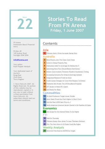 FNArena Weekly PDF Preview