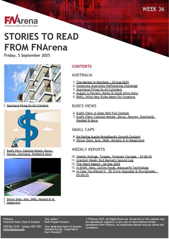 FNArena Weekly PDF Preview