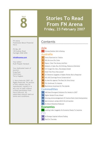 FNArena Weekly PDF Preview