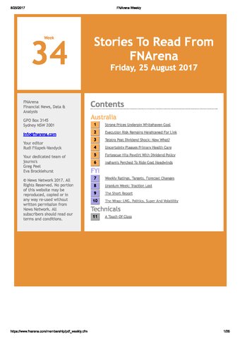 FNArena Weekly PDF Preview