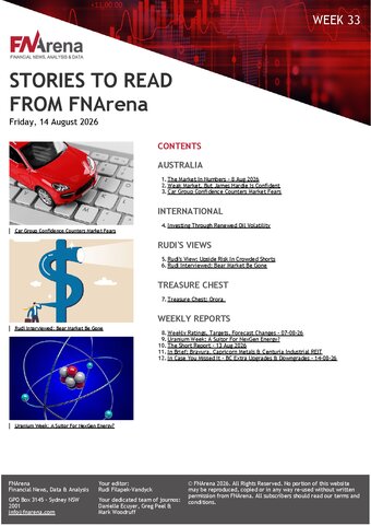 FNArena Weekly PDF Preview