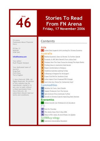 FNArena Weekly PDF Preview