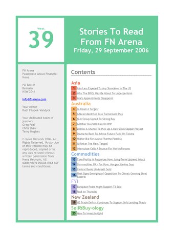 FNArena Weekly PDF Preview