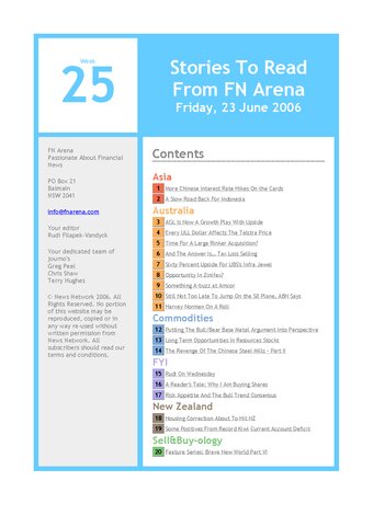 FNArena Weekly PDF Preview