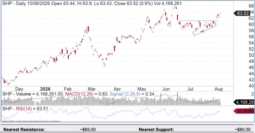 BHP Group Daily Share Price Chart